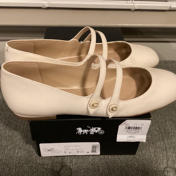 COACH Women's Winley Double Buckle Mary Jane Ballet Flats, size 8 - Picture 9 of 11